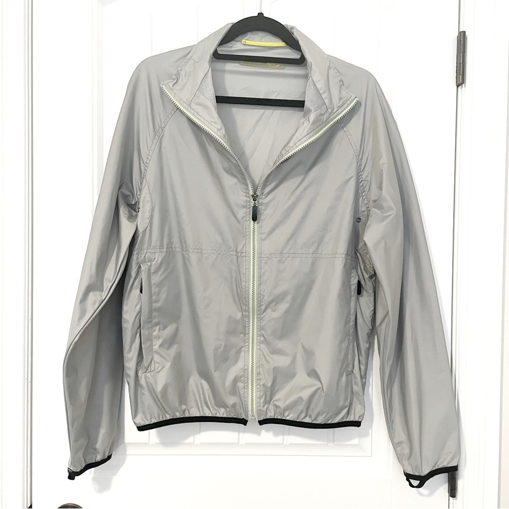 London Fog Sport Grey Nylon Zip up Jacket Size Small